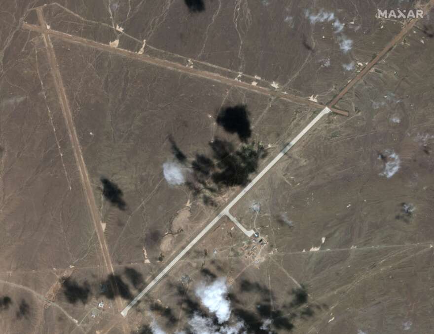 The airfield has a long runway which is believed to have been used to land China's space plane in 2020.