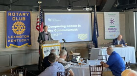 UK Markey Cancer Center Director Dr. Mark Evers Addressing Lexington Rotarians 04-13-23