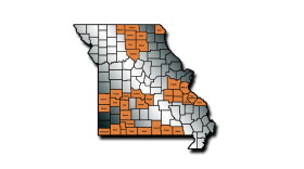 The highlighted counties above are CWD mandatory sampling counties this year.