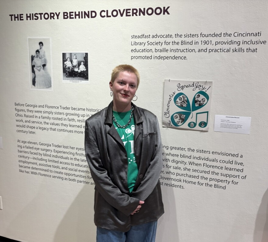 Editorial Coordinator at Clovernook and NKU alum, Blue Adams played a significant role in putting the art show together.