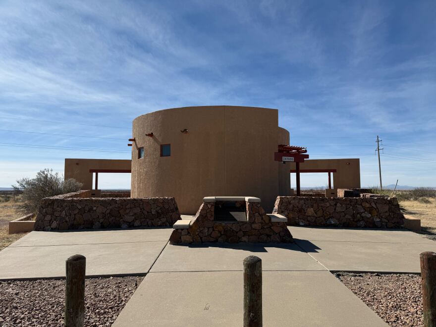 The north face of the Marfa Lights Viewing Center.