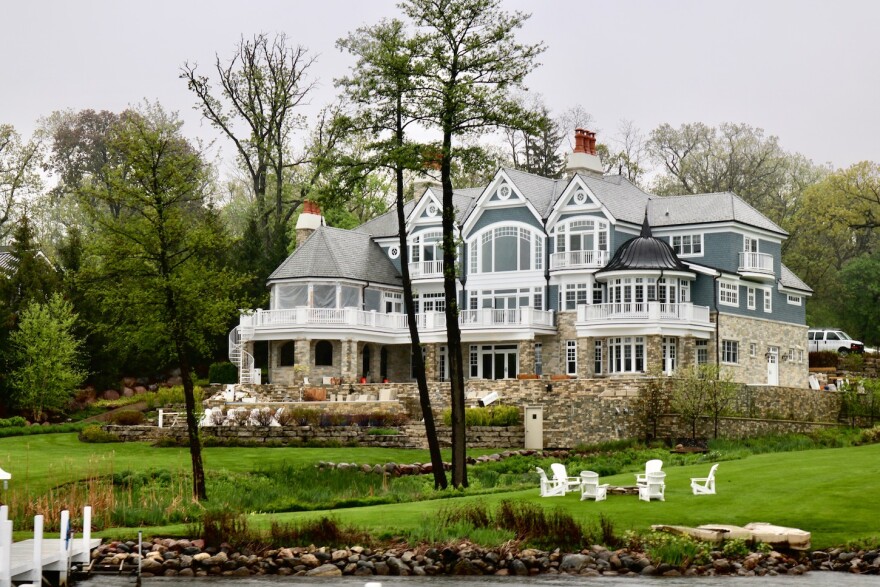 A not untypical summer cottage lining the shores of Lake Geneva, Wisconsin