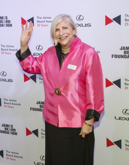 Nathalie Dupree walks the red carpet during the 2015 James Beard Awards at Lyric Opera of Chicago on Monday, May 4, 2015 in Chicago. (Photo by Barry Brecheisen/Invision/AP)