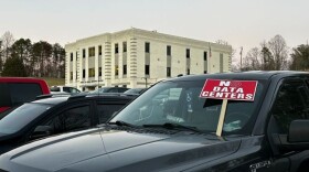 A sign on a car in Stokes County on January X, 2026.