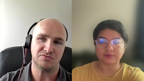 Nathan Koffarnus speaking to KBIA's Najifa Farhat on a virtual discussion on Cyclosporiasis