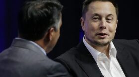 Tesla and SpaceX CEO Elon Musk responds to a question by Nevada Republican Gov. Brian Sandoval on the third day of the National Governors Association's meeting Saturday, July 15, 2017, in Providence, R.I. (Stephan Savoia/AP)