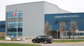 The exterior of Lorain High School.