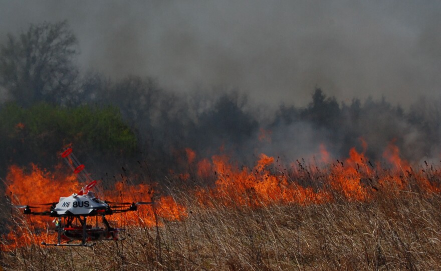 Researchers designed a new drone that can start fires, potentially useful to keep people out of harms way during prescribed burns of rangeland.