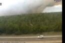 Eighty-acre brush fire burning in the Picayune Strand State Forest in Collier County Monday.