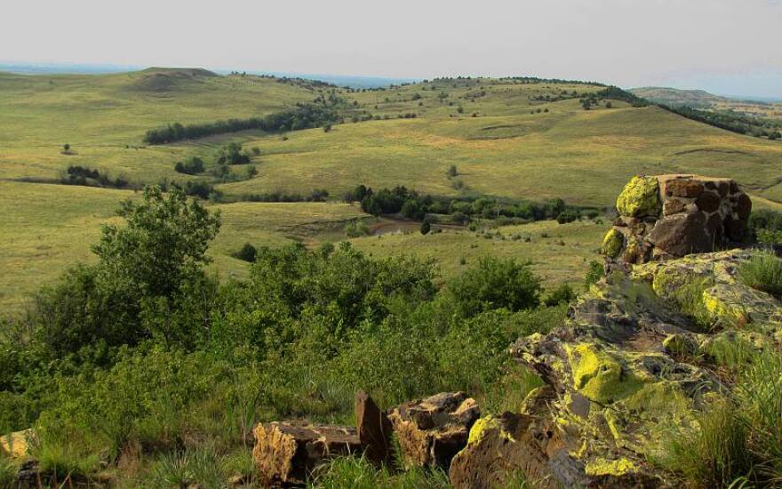Coronado Heights Park near Lindsborg, Kansas, boasts spectacular views and a small castle-like structure built by the Works Progress Administration in 1936.