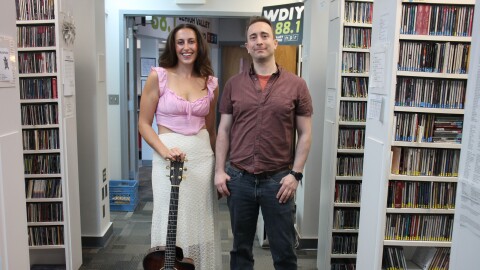 Cathy Ritter (left) with WDIY's Shamus McGroggan (right) at the WDIY
