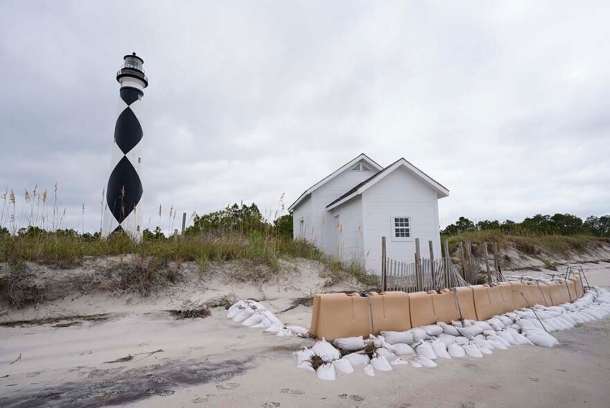 Officials with Cape Lookout National Seashore say the Cape Lookout Lighthouse tower, the Keepers' Quarters museum and the summer kitchen all survived the effects of Hurricane Ian.