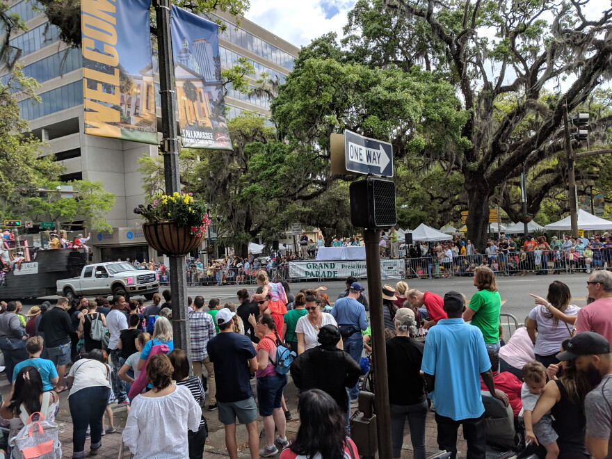 Large crowds thronged downtown Tallahassee for the Springtime parade and festival.