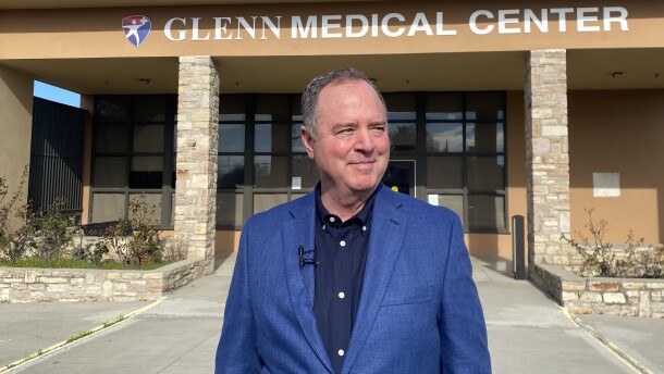 U.S. Senator Adam Schiff, D-Calif., at Glenn Medical Center on Thursday, Jan. 22, 2026 in Willows.