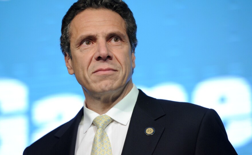 <p>Gov. Andrew Cuomo, shown at the AOL Huffington Post Game Changers Awards on Oct. 18 in New York, has said extending the tax on top earners would be bad for business.</p>