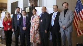 From left: Milagros Acosta Calderon de la Vega from Peru, Asim Etem, from Romania, Carlos Mouta, from Mozambique, Maninder Randhawa, from India, Haminder Randhawa from India, Leonid Sigal from Russia and Adrian Sylveen Mackiewicz from Poland