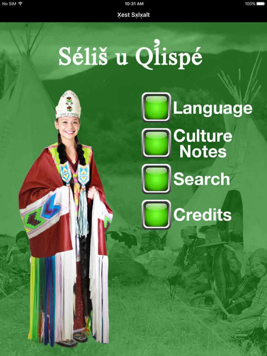 The Salish and Qlispe Language Learning app uses games and quizzes to teach 750 Salish words and phrases — enough to carry a basic conversation.