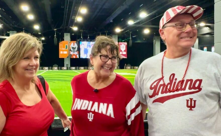 Hoosiers turned out Sunday at Playoff Fan Central in Miami Beach.