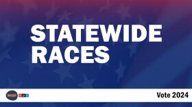 Image says Statewide Races in white over a blue background