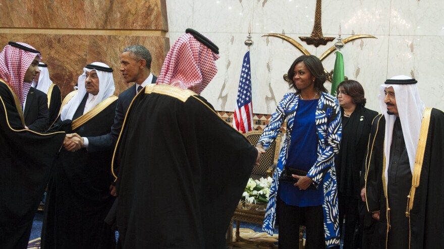 President Trump had criticized then-first lady Michelle Obama for not wearing a headscarf while in Riyadh, Saudi Arabia, in 2015.