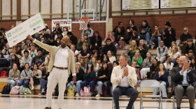 Teacher of the Year Nate Jackson, left, won a $10,000 prize from the Oregon Lottery during a suprise celebration at Willamette High School on Oct. 6. Pictured right, Oregon Lottery Director Mike Wells and Bethel School District Superintendent Kraig Sproles.