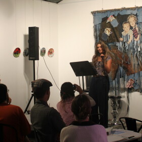 Cal Poly master’s student Katie Kelly told a rapt crowd at The Bunker SLO about her home’s mold infestation.