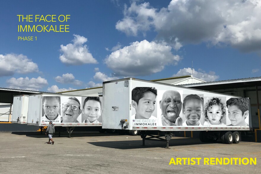 The Face Of Immokalee Phase 1 - Mobile Installation Artist Rendition ©Michelle Tricca Photography