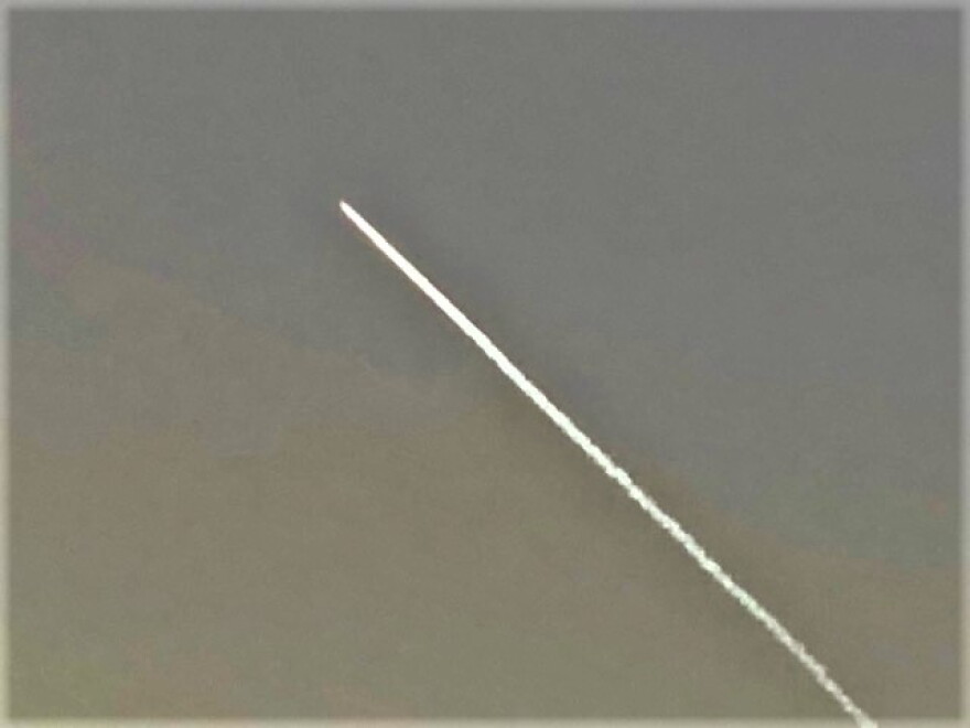 A view of Thursday night's SpaceX Falcon 9 launch from Ventura County.