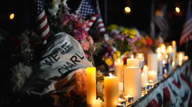 People attend a vigil for Charlie Kirk, the conservative commentator and founder of Turning Point USA who was fatally shot at Utah Valley University in Orem on Wednesday, Sept. 10, 2025, at Memorial Park in Provo, Friday, September 12, 2025.