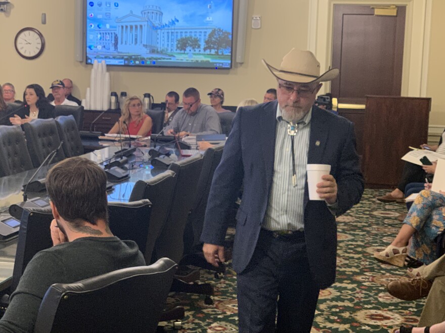 State Rep. and Oklahoma House Criminal Justice and Corrections Committee Chairman Justin Humphrey (R-Lane) is seen at a committee hearing Monday, Sept. 16, 2024, at the Oklahoma Capitol Building.