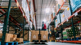 Inside the Rockies Western Slope Distribution Center's warehouse.