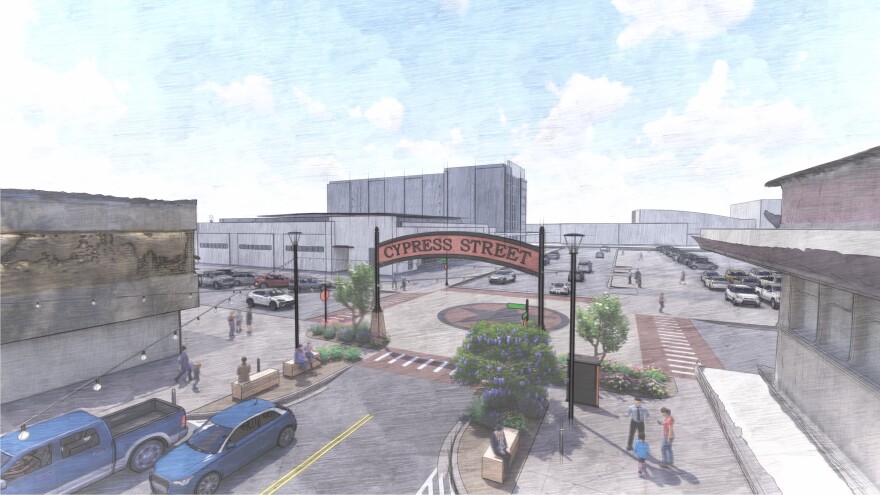 An artists rendering of changes to Cypress St. presented to the Abilene City Council.