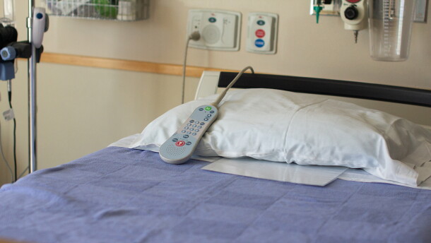 A pillow speaker remote sits on a hospital bed at Syringa Hospital in Grangeville, Idaho on Friday, May 29, 2026.
