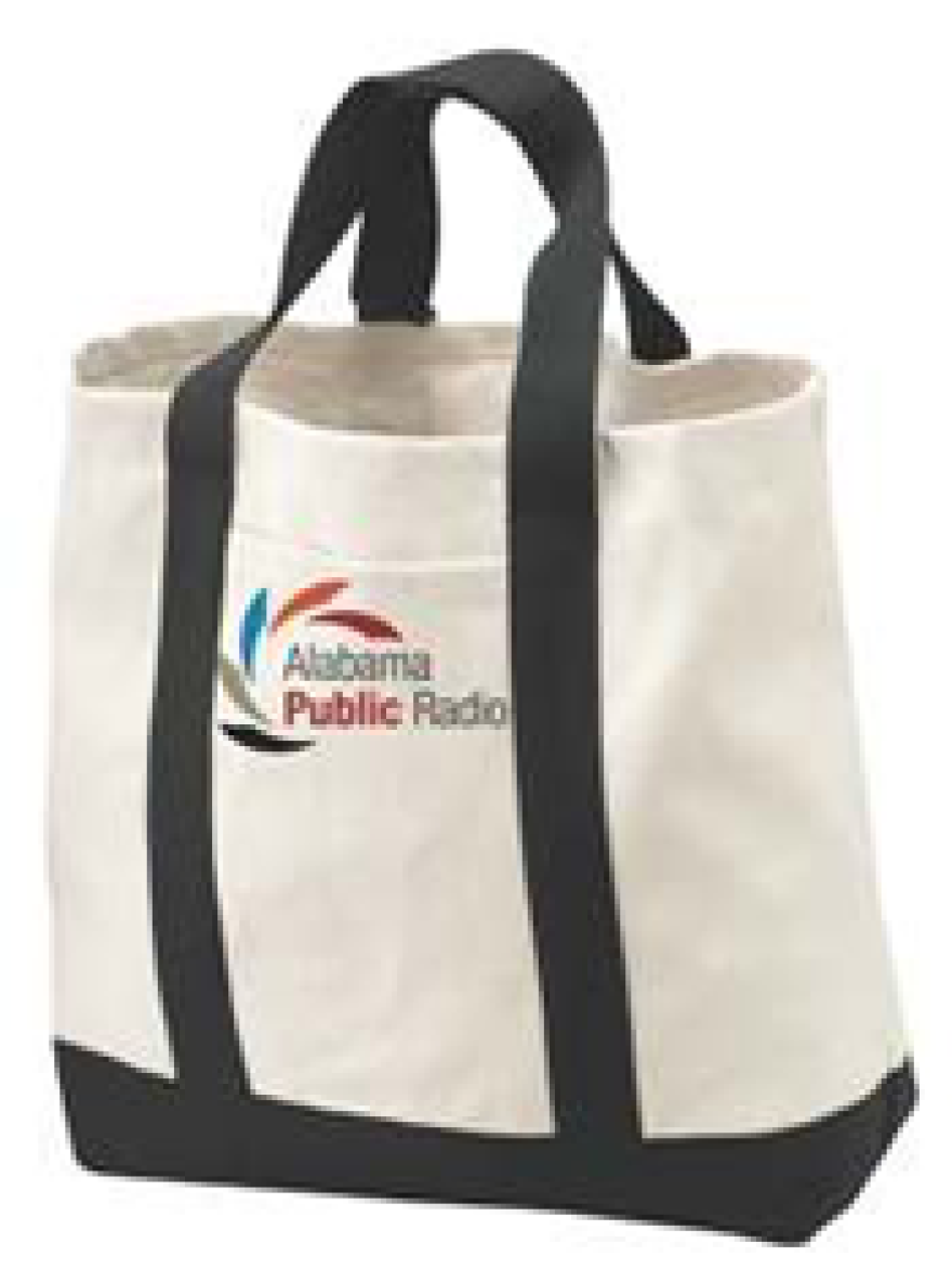 Color photo of the APR canvas tote bag