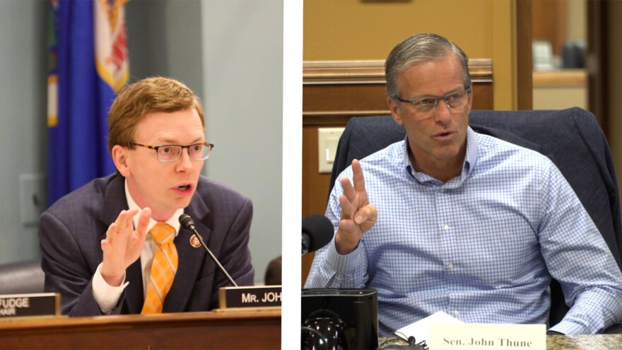 Congressman Johnson (left) and Senator Thune (Right)