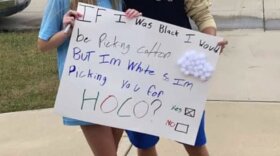 A social media post featuring two white students holding up a racist homecoming sign went viral on social media last week.