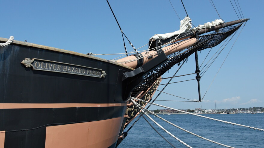The bow of the Oliver Hazard Perry.