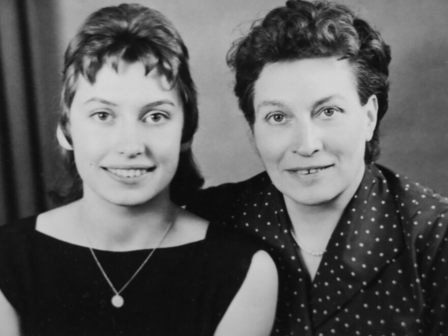 Sieglinde Neff and her mother in a photo taken before they fled East Berlin for West Berlin in 1959 — part of an exodus of East Germans before the Berlin Wall went up.