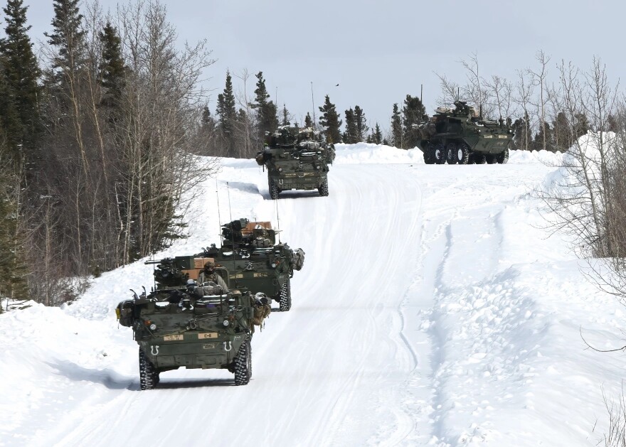 Stryker combat vehicles