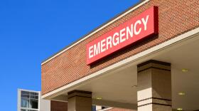 Emergency sign at a hospital trauma center