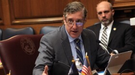 Rep. Ben Smaltz (R-Auburn), author of a bill proposing a new congressional map for Indiana, takes questions during committee on Tuesday, Dec. 2. Smaltz said the map was drawn for political advantage.