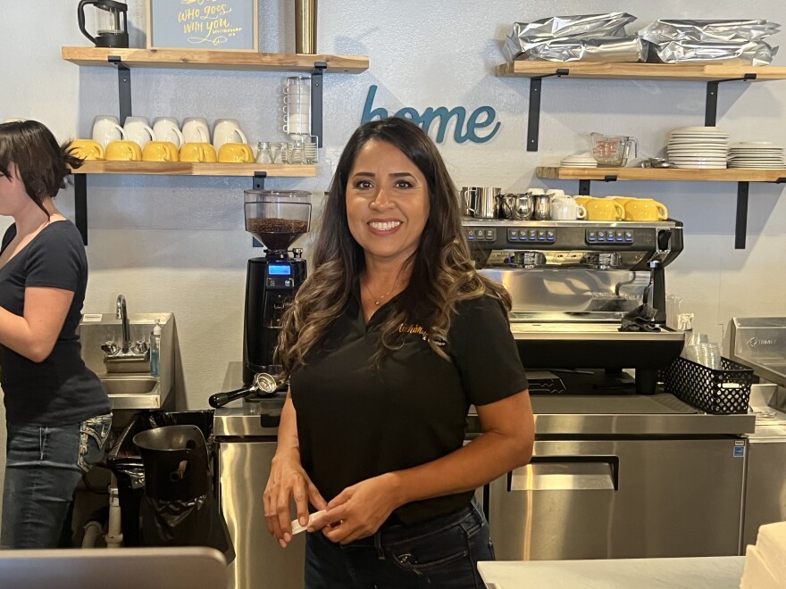 Karime Hayer owns Nichim Cafe in the Yuma Foothills. She said she has no choice but to raise prices on some menu items because she is paying 25 percent more to import coffee from Mexico this year.