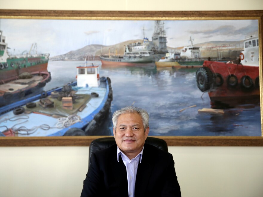 COSCO's chief executive in Piraeus, Capt. Fu Cheng Qiu, says he wants to make the port the largest in the Mediterranean.
