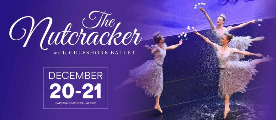 Gulfshore Ballet Graphic for Barbara B. Mann Performing Arts Hall performance of Tchaikovsky's 'Nutcracker' ballet.