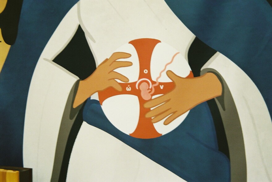 Art on the wall of the Luke Clinic