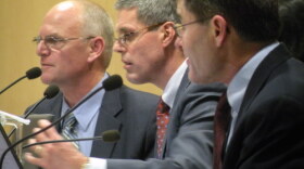 Seattle School board members (left to right) Michael DeBell, Steve Sundquist and Peter Maier, pictured here earlier this year. The board voted 6-1 last night to approve a contract with