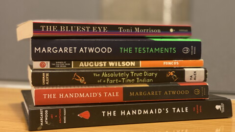 A list of books removed from circulation in Goddard school libraries includes novels by Margaret Atwood and Toni Morrison.