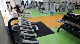 People work out at the Fukagawa Sports Center in Tokyo, Wednesday, June 12, 2024.