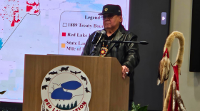 Red Lake Tribal Chairman Darrell Seki Sr. delivers the State of the Band address in February 2024.
