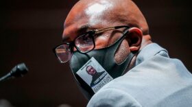 Philonise Floyd, brother of George Floyd,takes part in the hearing on Capitol Hill in Washington, DC with the House Judiciary Committee.